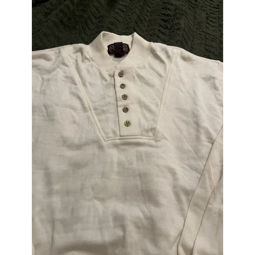 Country Touch Men's  Sweater with Buttoned Collar W/ Pockets Size Xl